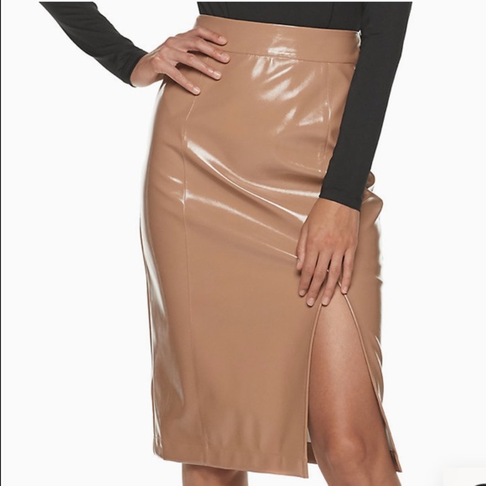 New Cara Santana Apt 9 Vegan Leather Pencil Skirt